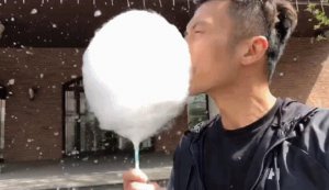 謝霆鋒吃柳絮 畫面竟出奇的美引圍觀他的這個表情亮了