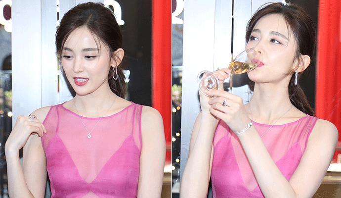 娜扎透視紗裙超美 粉紅紗裙現胸前春光形象大變樣 1