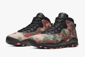 軍事風格Air Jordan 10 迷彩圖案裝扮